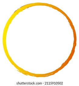 Grungy textured circle element, shape. Circular grunge shape