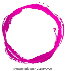 Grungy textured circle element, shape. Circular grunge shape