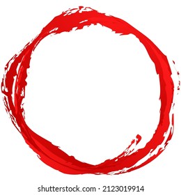 Grungy textured circle element, shape. Circular grunge shape