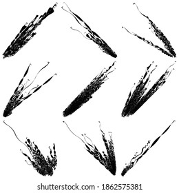 Grungy, textured, grung lines element set