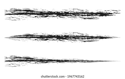 Grungy, textured grunge brush strokes. Watercolor sketchy hand drawn paint, brushstroke lines