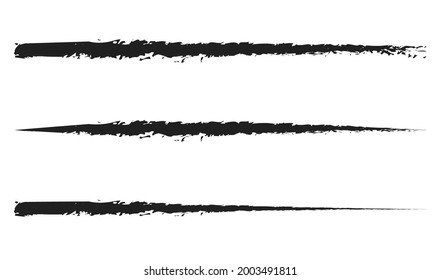 Grungy, textured grunge brush strokes. Watercolor sketchy hand drawn paint, brushstroke lines