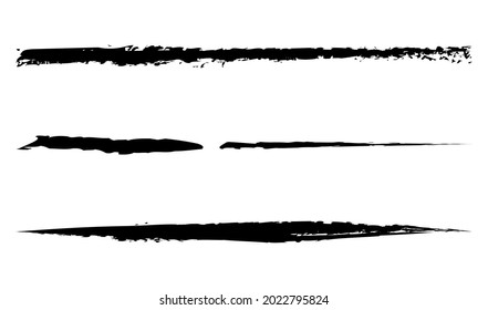 Grungy, textured grunge brush strokes. Watercolor sketchy hand drawn paint, brushstroke lines