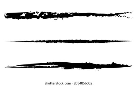 Grungy, textured grunge brush strokes. Watercolor sketchy hand drawn paint, brushstroke lines