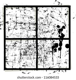 Grungy textured picture frames, vector format eps 10
