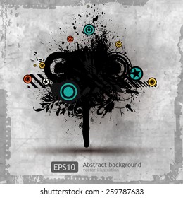 grungy textures and design elements