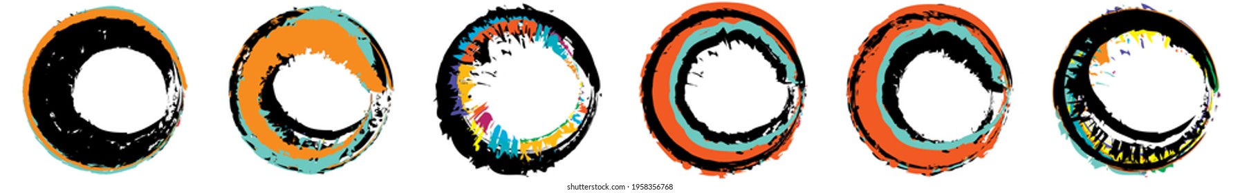 Grungy, torn rupture element. Dirty paint, dye effect