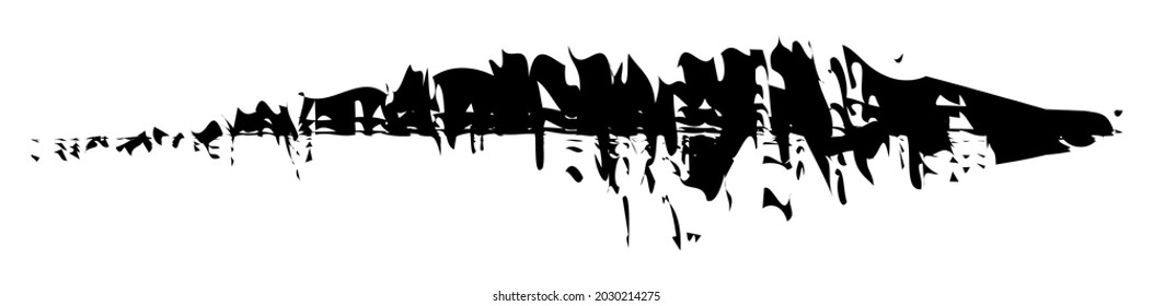 Grungy, torn rupture element. Dirty paint, dye effect