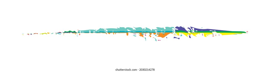 Grungy, torn rupture element. Dirty paint, dye effect