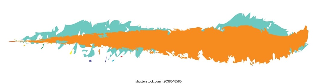 Grungy, torn rupture element. Dirty paint, dye effect