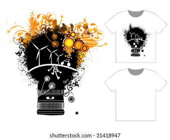 Grungy T-shirt Design - Vector Templates