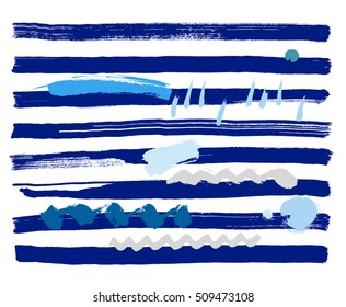 Grungy vector abstract hand-painted background. Grunge Brush Stroke. Modern Textured Brush Stroke