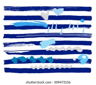 Grungy vector abstract hand-painted background. Grunge Brush Stroke. Modern Textured Brush Stroke