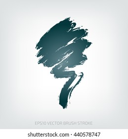 Grungy vector abstract hand-painted brush stroke