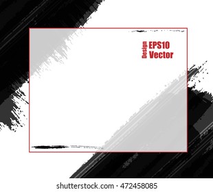 grungy vector background. Elements for design. Hand drawn ink blotchs. Eps10