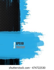 grungy vector background. Elements for design. Hand drawn ink blotchs. Eps10