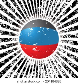Grungy vector background with flag of Donetsk People's Republic.