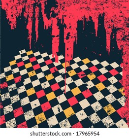 Grungy vector background illustration