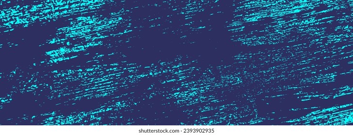 Grungy vector blue color texture for your design. Dusty scratchy surface.  Diagonal brush stroke grunge punk texture for collage, placard, brochure, packaging, illustration, overlay, material design