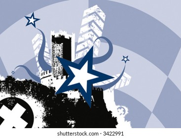 grungy vector castle