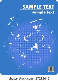 Grungy vector design of dots with barcode