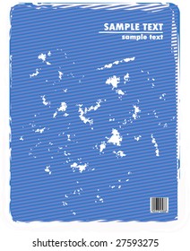 Grungy vector design of dots with barcode