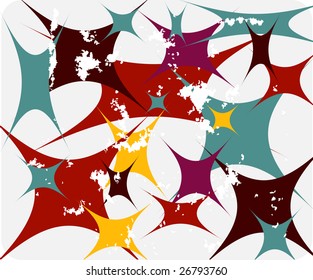 Grungy vector design of stars
