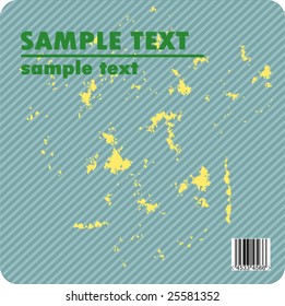 Grungy vector design of stripes with barcode