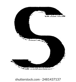 Grungy vector font. Art lettering.