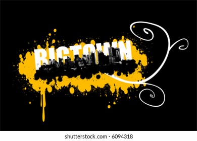 grungy vector Skyline II