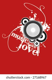 Grungy vector speaker