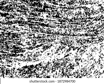 Grungy vector texture of brushed plaster wall. Weathered concrete surface. Black splatter on white background. Material design template. Textured overlay for vintage graphic.