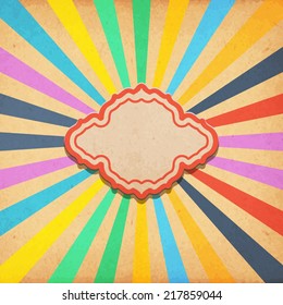 Grungy vibrant background for invitation or greeting card. Vector illustration.
