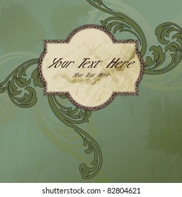 Grungy Victorian vintage label (eps10); jpg version also available