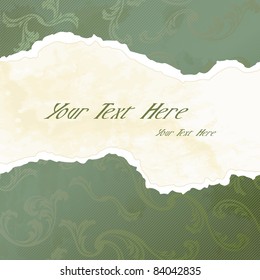 Grungy Victorian wallpaper banner (eps10);  jpg version also available