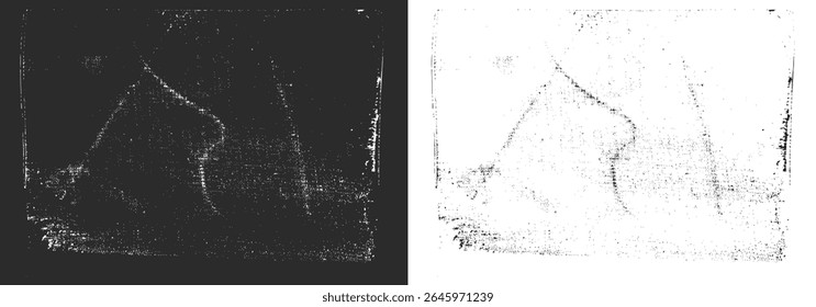 Grungy vintage textura grunge granulado. Vetor abstrato rugoso efeito rugoso rugoso aflição textura grunge preto e branco