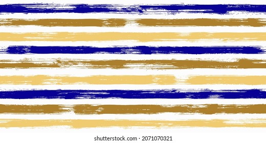 Grungy watercolor brush stripes seamless pattern. Ink paintbrush lines horizontal seamless texture for backdrop. Hand drown paint strokes design artwork. For illustration.