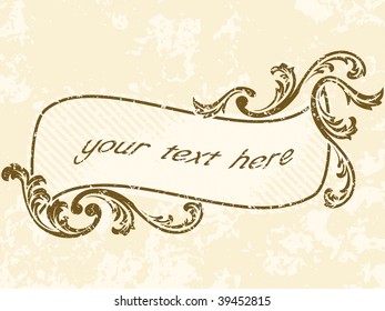 Grungy wavy vintage sepia frame (vector); a JPG version is also available