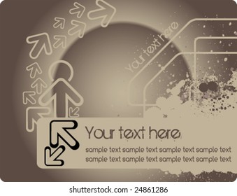 grungy worn vector background with space for text
