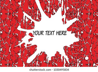 Grunqe red-white background . Template with space for text.