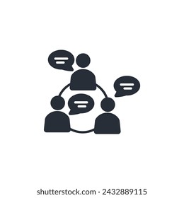 icono de grupo de conversación. vector.Trazo editable.signo de estilo lineal para el uso de diseño web,logo.Ilustración de símbolo.