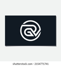 GRV INITIAL LOGO DESIGN VECTOR
