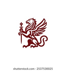 Griffin Guard Heraldry Logotipo para venda