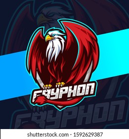 gryphon mascot esport logo design