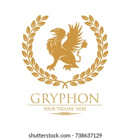 Gryphon Royal Logo with Laurel