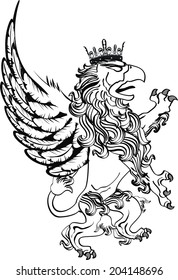 gryphon tattoo isolated in vector format very easy to edit