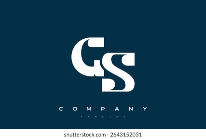 GS Abstract Geometric Logo Design. Modern and elegant logo design with simplistic typography elements, showcasing branding excellence.
