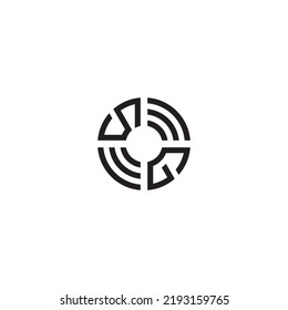 GS circle initial logo concept in high quality professional design that will print well across any print media