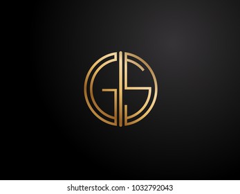 GS circle shape gold color design