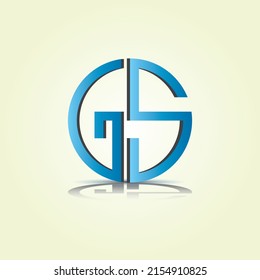 Diseño del logotipo de tipografía circular de GS